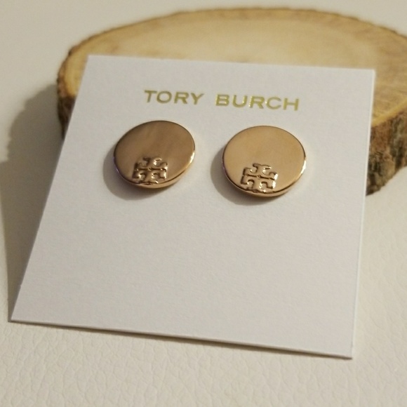 Tory Burch disk rose gold earrings - Picture 3 of 4